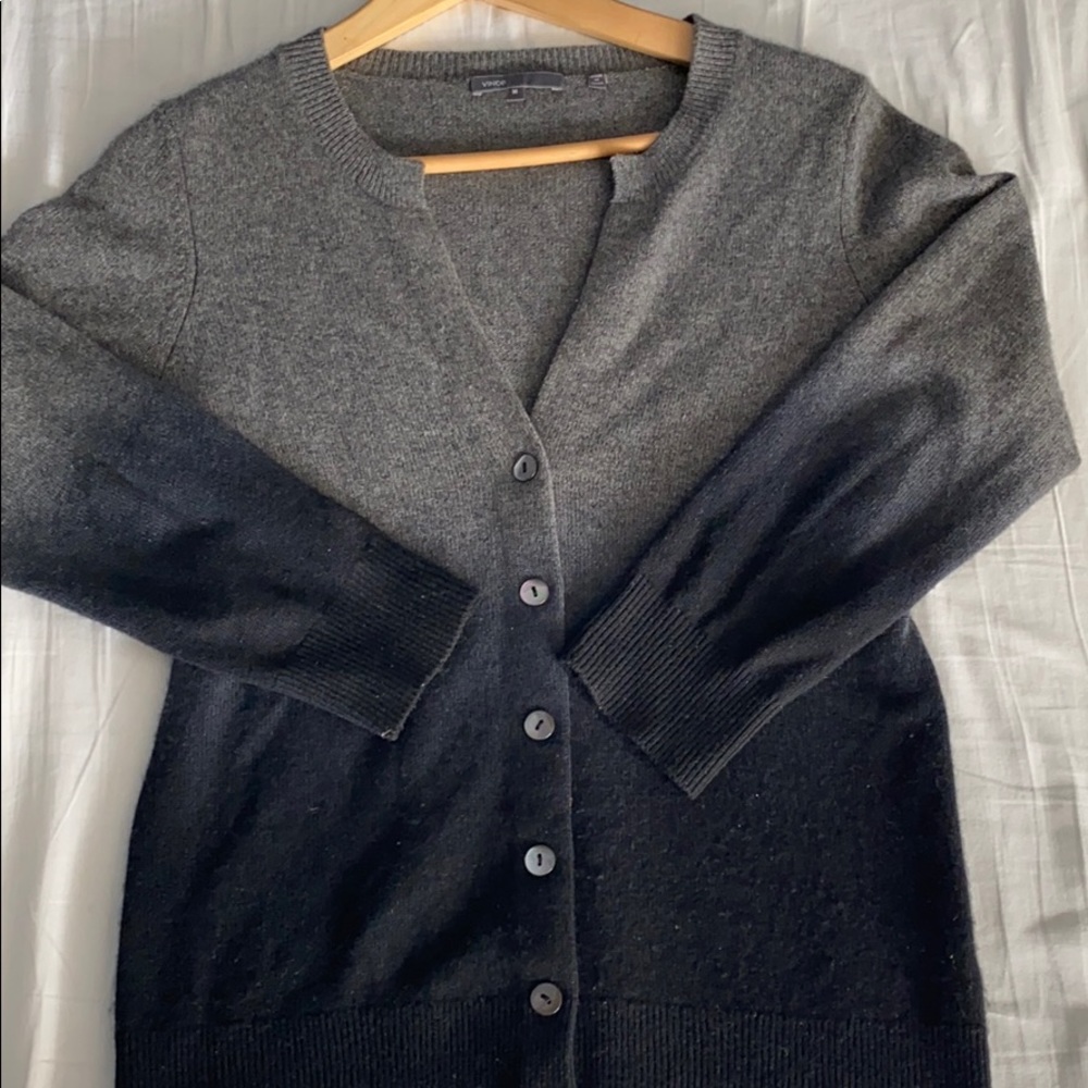 VINCE 100% cashmere ombré cardigan. Sz M